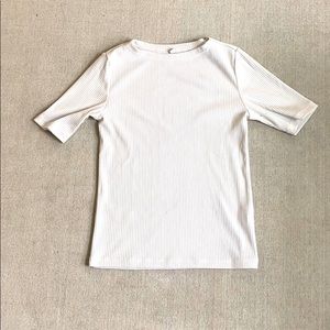 White corduroy shirt